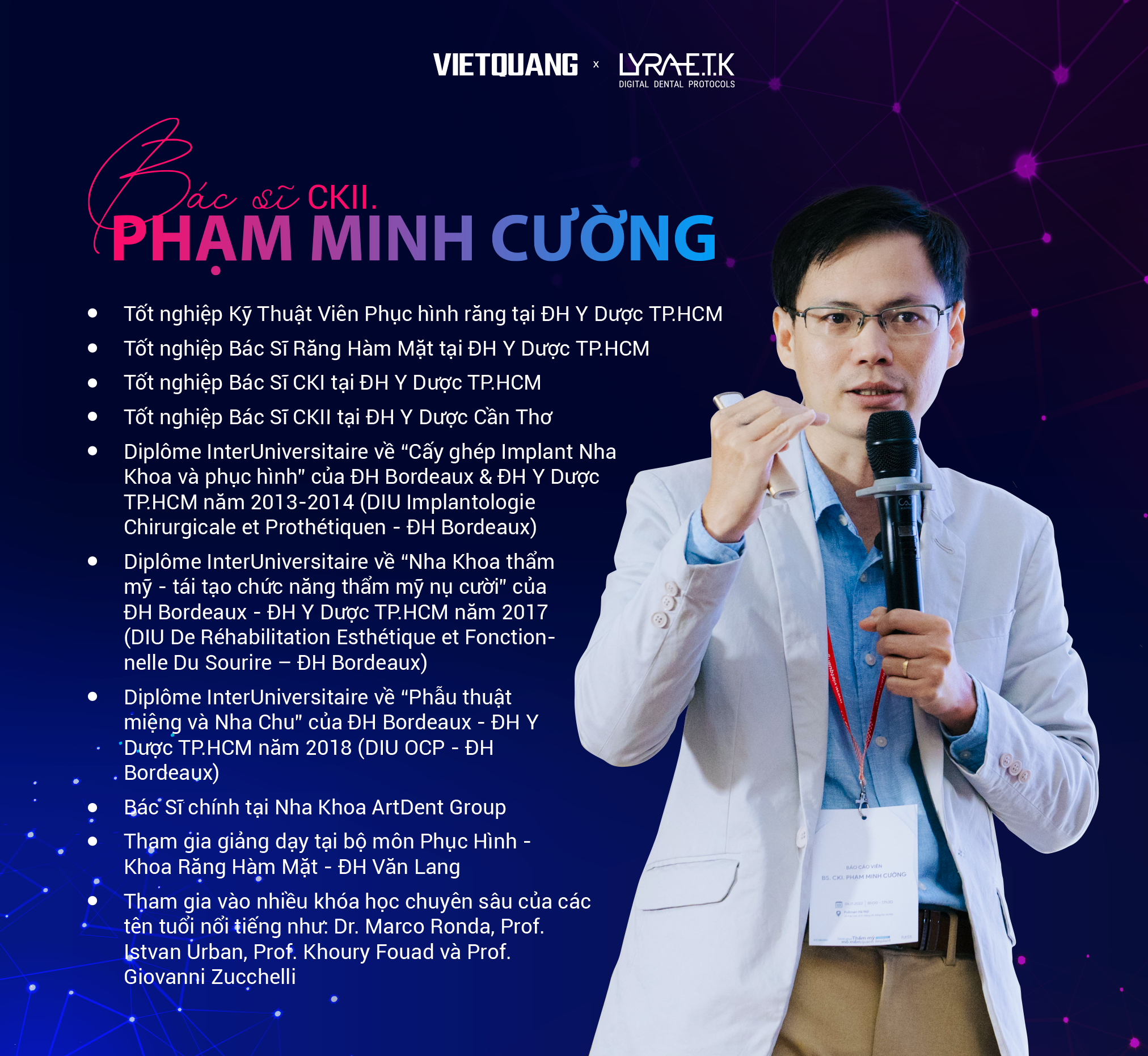 Thông tin của BS.CKII Phạm Minh Cường - diễn giả tại chương trình Seminar
