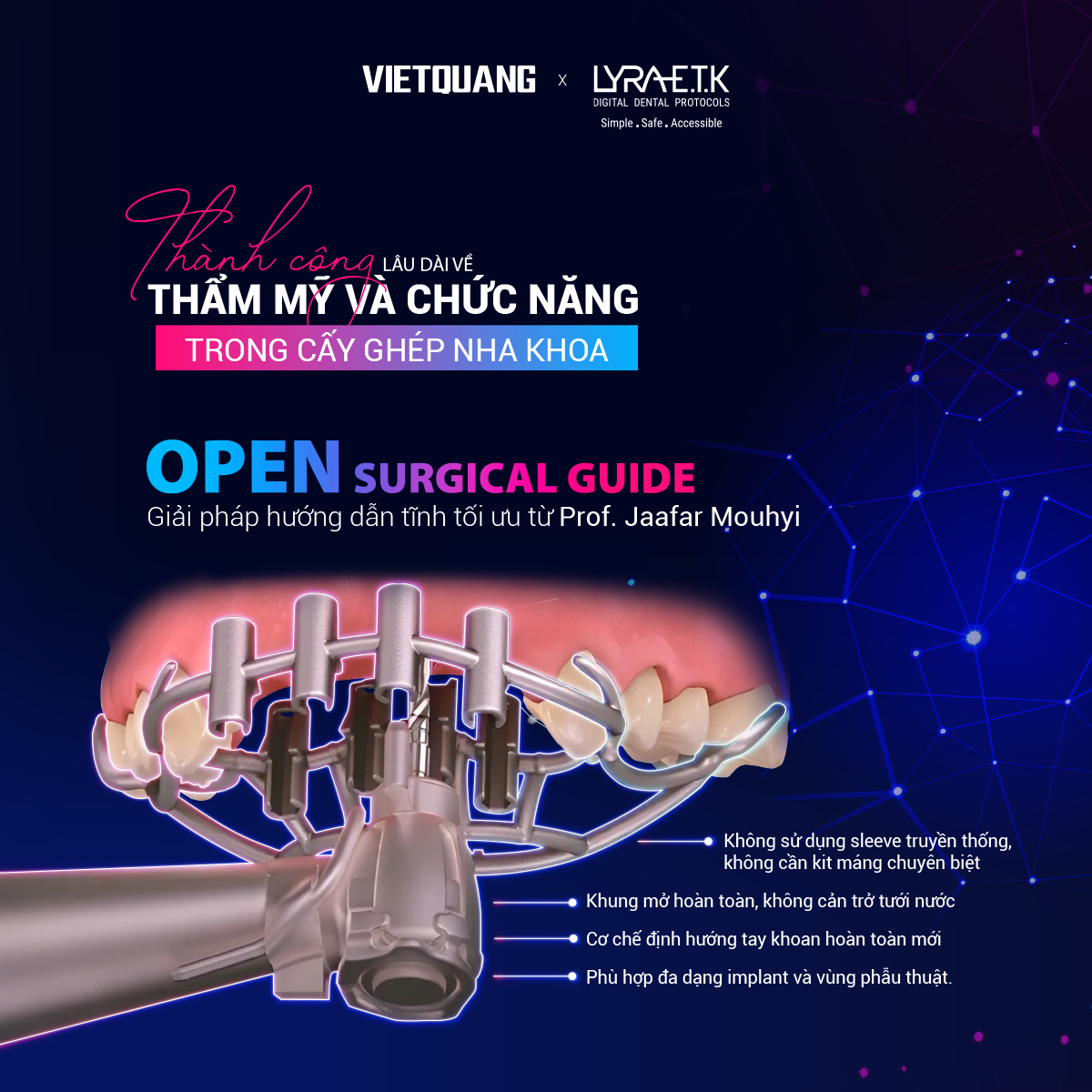 Seminar sẽ chia sẻ về Open Surgical Guide - không chỉ là một công cụ kỹ thuật mà còn là biểu tượng của một triết lý lâm sàng hiện đại.