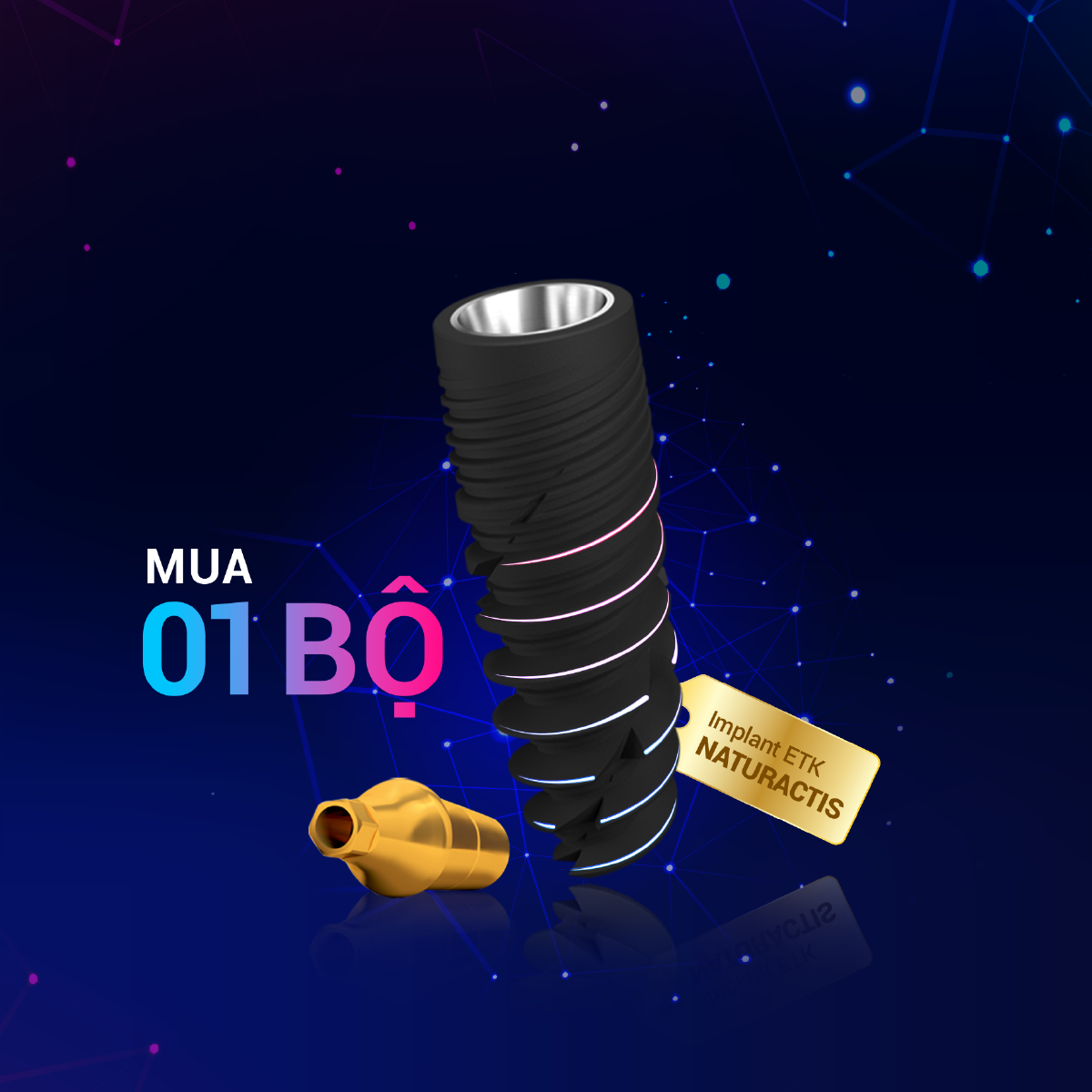 Khi mua 1 bộ Implant ETK, Quý Bác Sĩ sẽ nhận ngay 1 suất tham dự Seminar