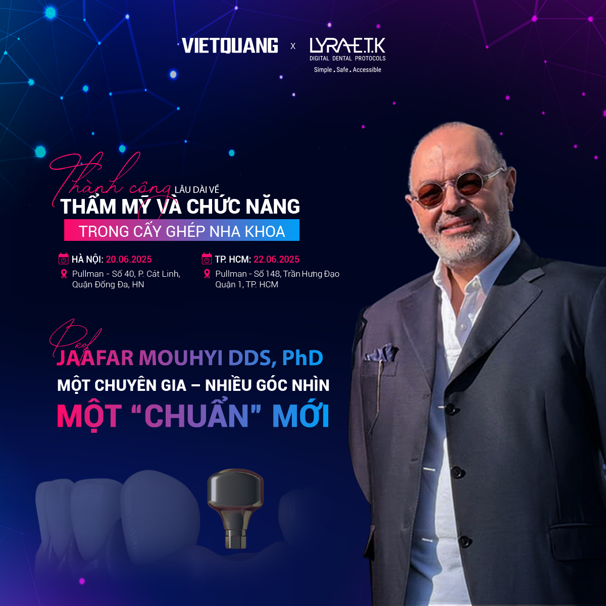Prof. Jaafar Mouhyi, DDS, PhD - báo cáo viên tại chương trình Seminar tháng 6 này của Việt Quang