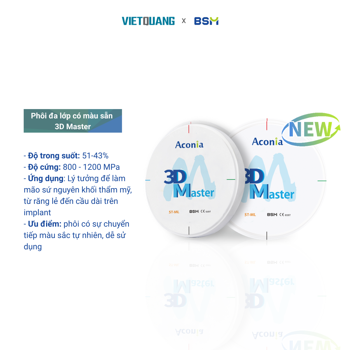 Phôi có màu sẵn đa lớp 3D Master