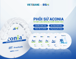 Phôi sứ Aconia cao cấp từ BSM - vật liệu kiến tạo nên nụ cười hoàn hảo, bền đẹp tự nhiên.