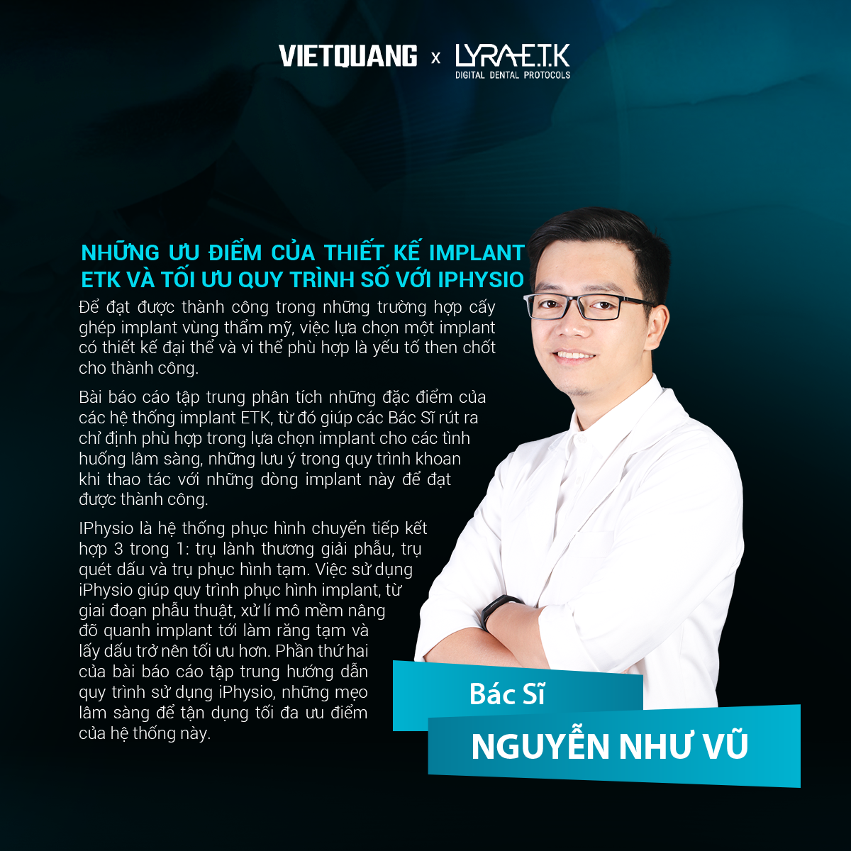 Dr. Nguyễn Như Vũ tại Talkshow AEA "Nguyên lý và quy trình kỹ thuật số trên Implant ETK và iPhysio"