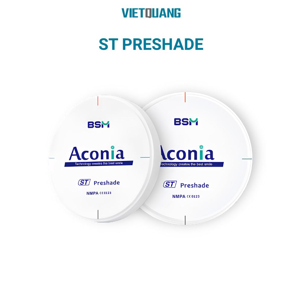 Aconia ST Preshade – Zirconia đa lớp 1.000–1.200 MPa Phôi zirconia đa lớp Aconia ST Preshade 1.000–1.200 MPa