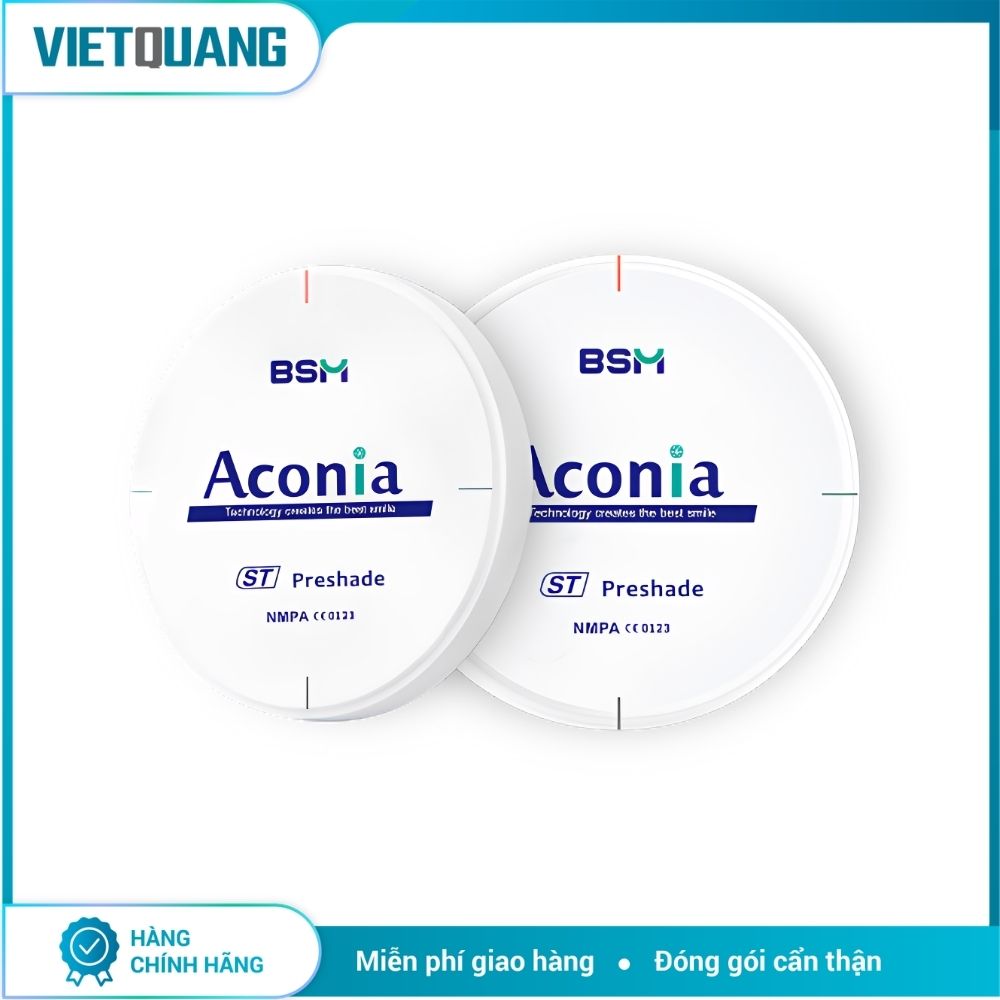 Phôi Zirconia Aconia ST Preshade – Vật liệu phục hình nha khoa Phôi zirconia Aconia ST Preshade dùng trong chế tác phục hình răng sứ CAD/CAM tại Labo nha khoa