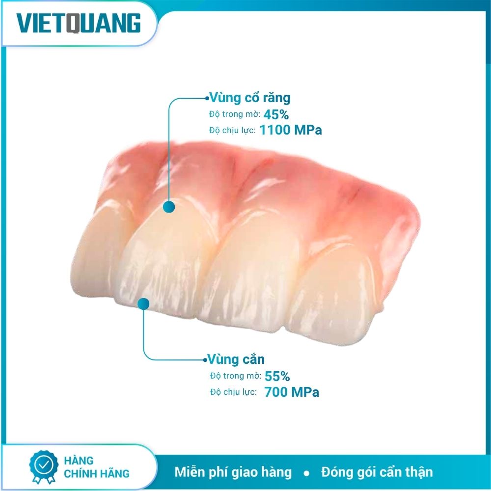 Phôi zirconia Aconia 3D Ultra – BSM Phôi zirconia Aconia 3D Ultra đa lớp chuyển sắc dùng trong chế tác phục hình nha khoa CAD/CAM