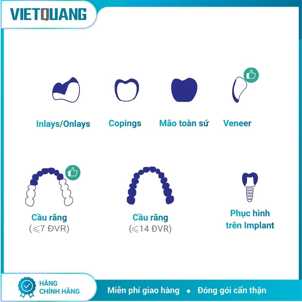 Phôi zirconia Aconia 3D Ultra – BSM Phôi zirconia Aconia 3D Ultra đa lớp chuyển sắc dùng trong chế tác phục hình nha khoa CAD/CAM